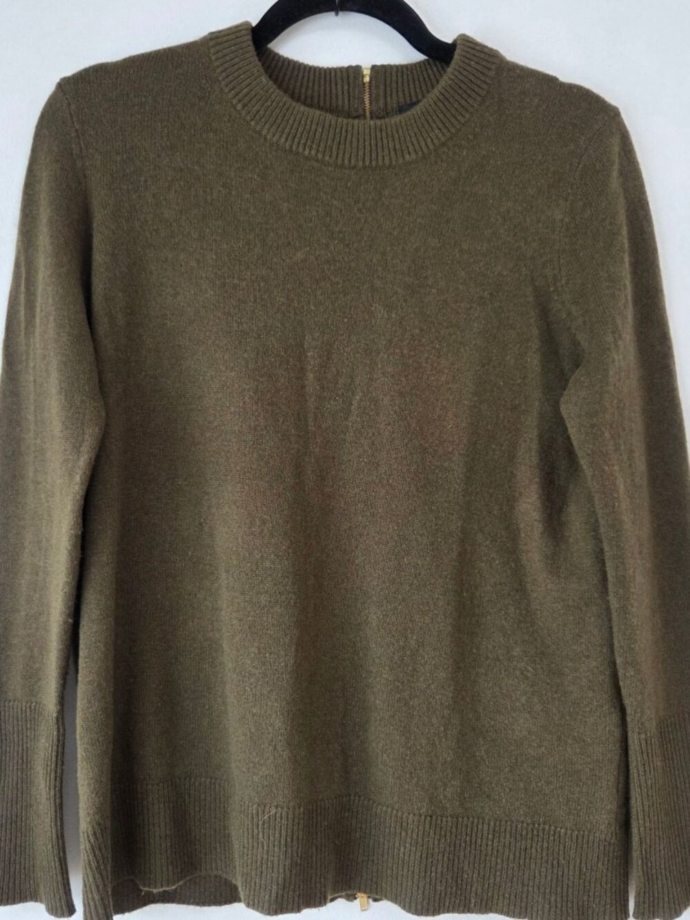 J. Crew Collection Italian Cashmere Olive Green Sweater 100% Cashmere Size XS